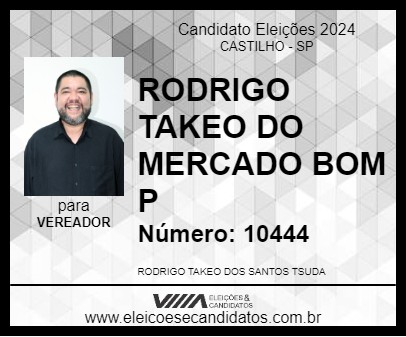 Candidato RODRIGO TAKEO 2024 - CASTILHO - Eleições