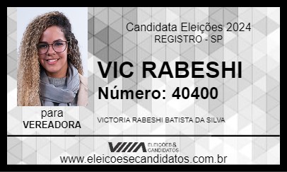 Candidato VIC RABESHI 2024 - REGISTRO - Eleições