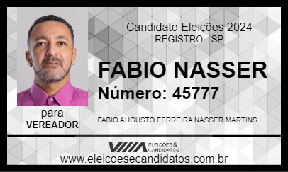 Candidato FABIO NASSER 2024 - REGISTRO - Eleições