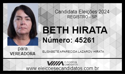 Candidato BETH HIRATA 2024 - REGISTRO - Eleições