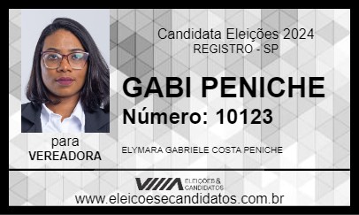 Candidato GABI PENICHE 2024 - REGISTRO - Eleições