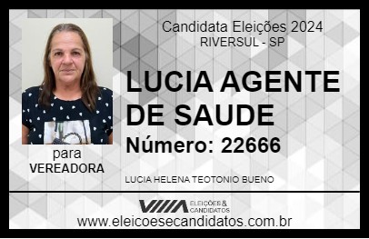 Candidato LUCIA BUENO 2024 - RIVERSUL - Eleições