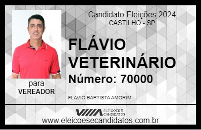 Candidato FLÁVIO VETERINÁRIO 2024 - CASTILHO - Eleições