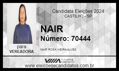 Candidato NAIR ROSA 2024 - CASTILHO - Eleições