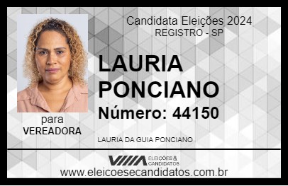 Candidato LAURIA PONCIANO 2024 - REGISTRO - Eleições