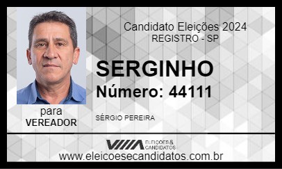 Candidato SERGINHO 2024 - REGISTRO - Eleições