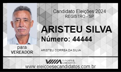 Candidato ARISTEU SILVA 2024 - REGISTRO - Eleições