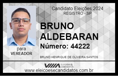 Candidato BRUNO ALDEBARAN 2024 - REGISTRO - Eleições