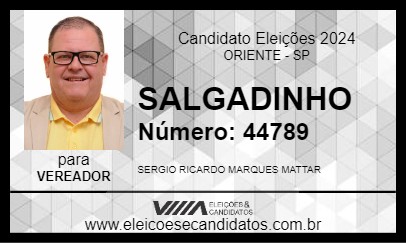 Candidato SALGADINHO 2024 - ORIENTE - Eleições