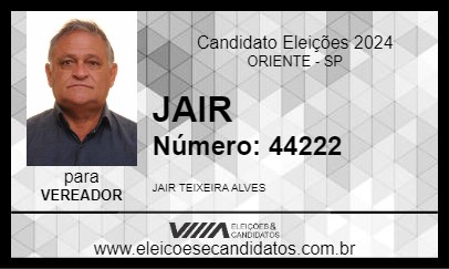 Candidato JAIR 2024 - ORIENTE - Eleições