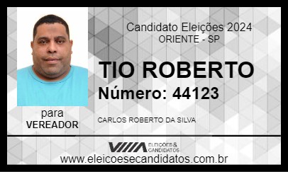 Candidato TIO ROBERTO 2024 - ORIENTE - Eleições