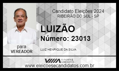 Candidato LUIZÃO 2024 - RIBEIRÃO DO SUL - Eleições