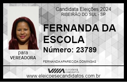 Candidato FERNANDA 2024 - RIBEIRÃO DO SUL - Eleições