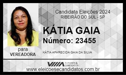 Candidato KÁTIA GAIA 2024 - RIBEIRÃO DO SUL - Eleições