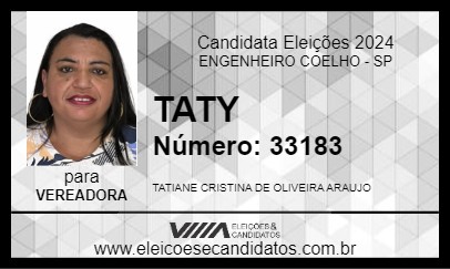 Candidato TATY 2024 - ENGENHEIRO COELHO - Eleições