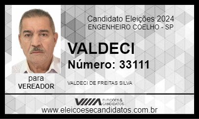 Candidato VALDECI 2024 - ENGENHEIRO COELHO - Eleições