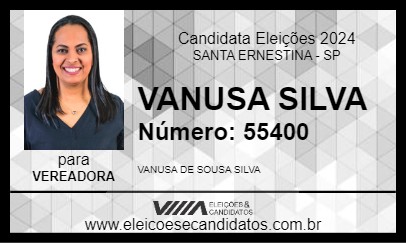 Candidato VANUSA SILVA 2024 - SANTA ERNESTINA - Eleições