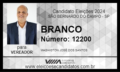 Candidato BRANCO 2024 - SÃO BERNARDO DO CAMPO - Eleições