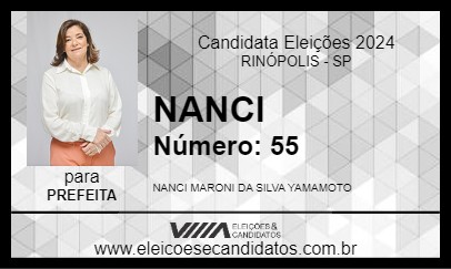 Candidato NANCI 2024 - RINÓPOLIS - Eleições