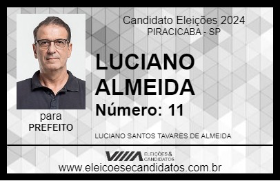 Candidato LUCIANO ALMEIDA 2024 - PIRACICABA - Eleições