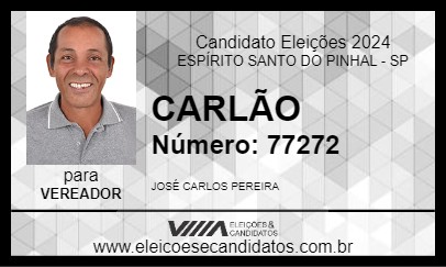 Candidato CARLÃO 2024 - ESPÍRITO SANTO DO PINHAL - Eleições