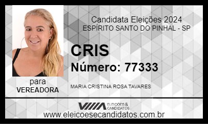 Candidato CRIS 2024 - ESPÍRITO SANTO DO PINHAL - Eleições