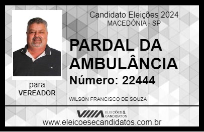 Candidato PARDAL DA AMBULÂNCIA 2024 - MACEDÔNIA - Eleições