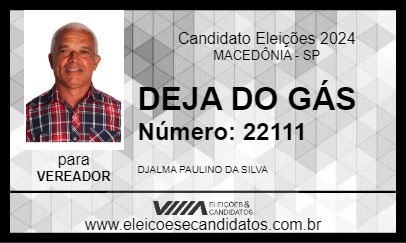 Candidato DEJA DO GÁS 2024 - MACEDÔNIA - Eleições