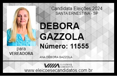 Candidato DEBORA GAZZOLA 2024 - SANTA ERNESTINA - Eleições