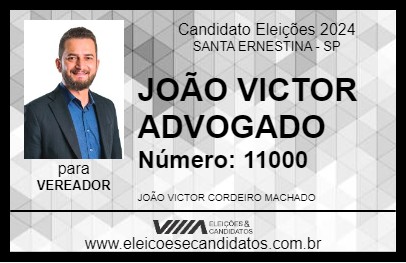 Candidato JOÃO VICTOR ADVOGADO 2024 - SANTA ERNESTINA - Eleições