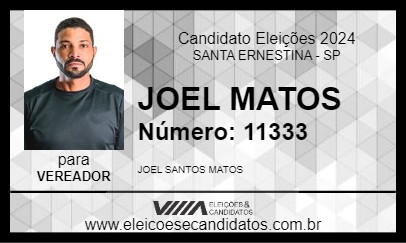 Candidato JOEL MATOS 2024 - SANTA ERNESTINA - Eleições