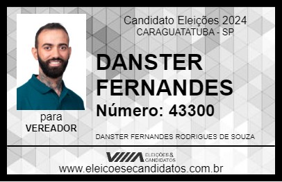 Candidato DANSTER FERNANDES 2024 - CARAGUATATUBA - Eleições