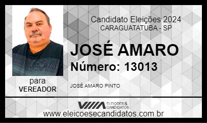 Candidato JOSÉ AMARO 2024 - CARAGUATATUBA - Eleições