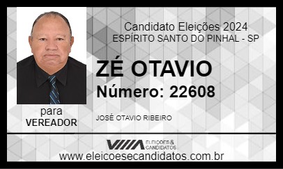 Candidato ZÉ OTAVIO 2024 - ESPÍRITO SANTO DO PINHAL - Eleições