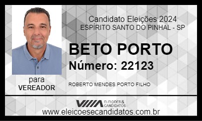 Candidato BETO PORTO 2024 - ESPÍRITO SANTO DO PINHAL - Eleições