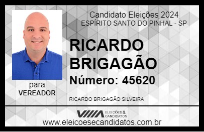 Candidato RICARDO BRIGAGÃO 2024 - ESPÍRITO SANTO DO PINHAL - Eleições