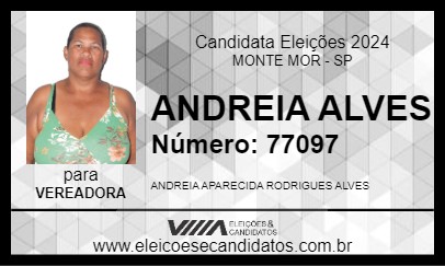 Candidato ANDREIA ALVES 2024 - MONTE MOR - Eleições