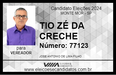 Candidato TIO ZÉ 2024 - MONTE MOR - Eleições