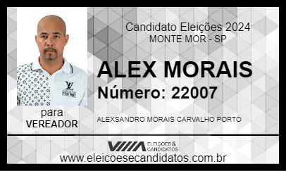 Candidato ALEX MORAIS 2024 - MONTE MOR - Eleições