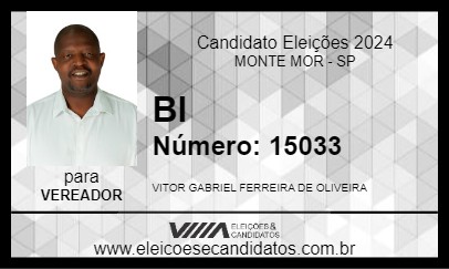 Candidato VITOR GABRIEL BI 2024 - MONTE MOR - Eleições