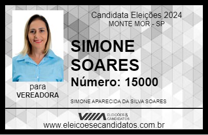 Candidato SIMONE SOARES 2024 - MONTE MOR - Eleições