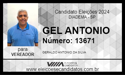 Candidato GEL ANTONIO 2024 - DIADEMA - Eleições