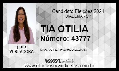 Candidato TIA OTILIA 2024 - DIADEMA - Eleições