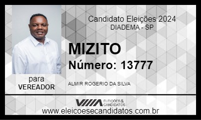 Candidato MIZITO 2024 - DIADEMA - Eleições