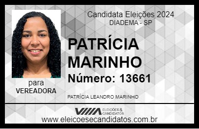 Candidato PATRICIA MARINHO 2024 - DIADEMA - Eleições