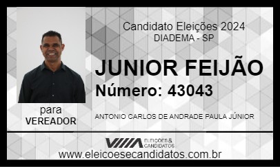 Candidato JUNIOR FEIJÃO 2024 - DIADEMA - Eleições