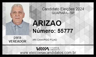 Candidato ARIZAO 2024 - GUAPIARA - Eleições