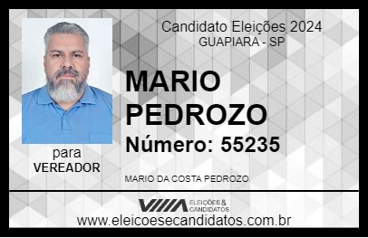 Candidato MARIO PEDROZO 2024 - GUAPIARA - Eleições