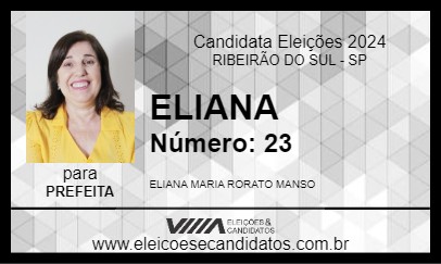 Candidato ELIANA 2024 - RIBEIRÃO DO SUL - Eleições