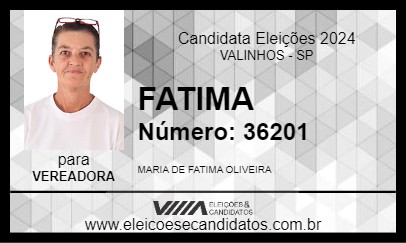 Candidato FATIMA 2024 - VALINHOS - Eleições